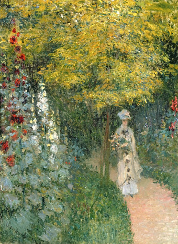ヨーロピアンローズガーデン アンティーク 絵画 Claude Monet - Rose Garden